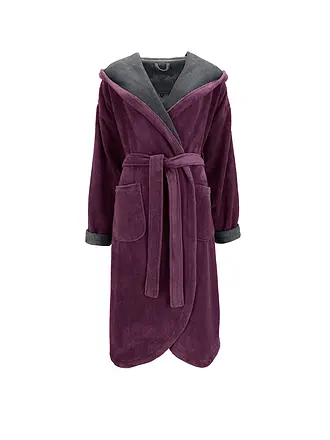 VOSSEN | Damen Bademantel CARMEN Elderberry/Graphit | 